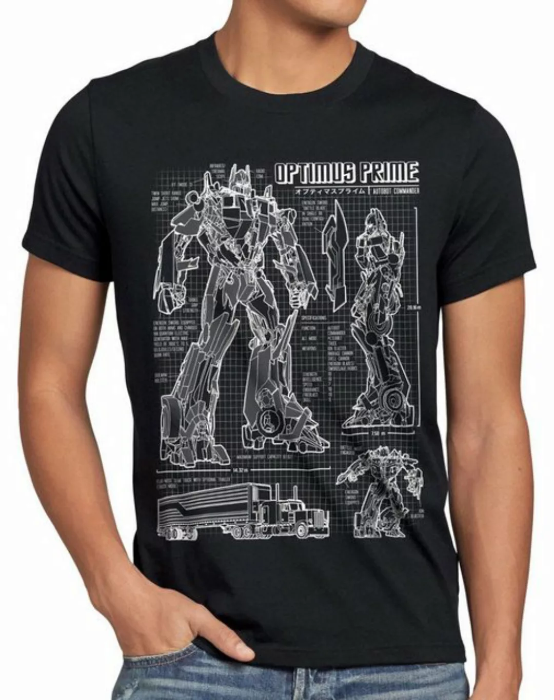 style3 Print-Shirt Herren T-Shirt Optimus Prime blaupause autobot günstig online kaufen