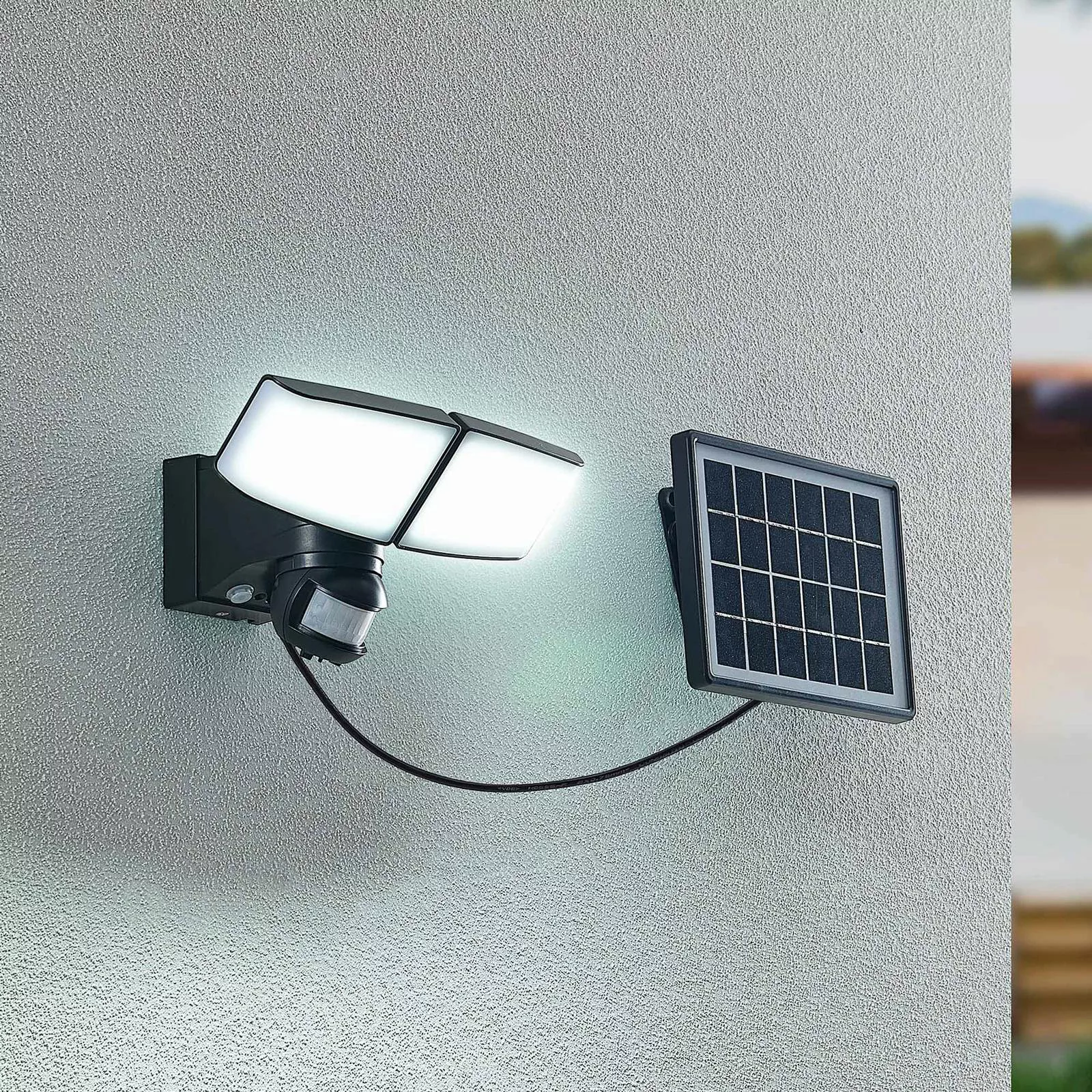 Prios Kalvito LED-Solar-Wandstrahler Sensor, 2-fl. günstig online kaufen