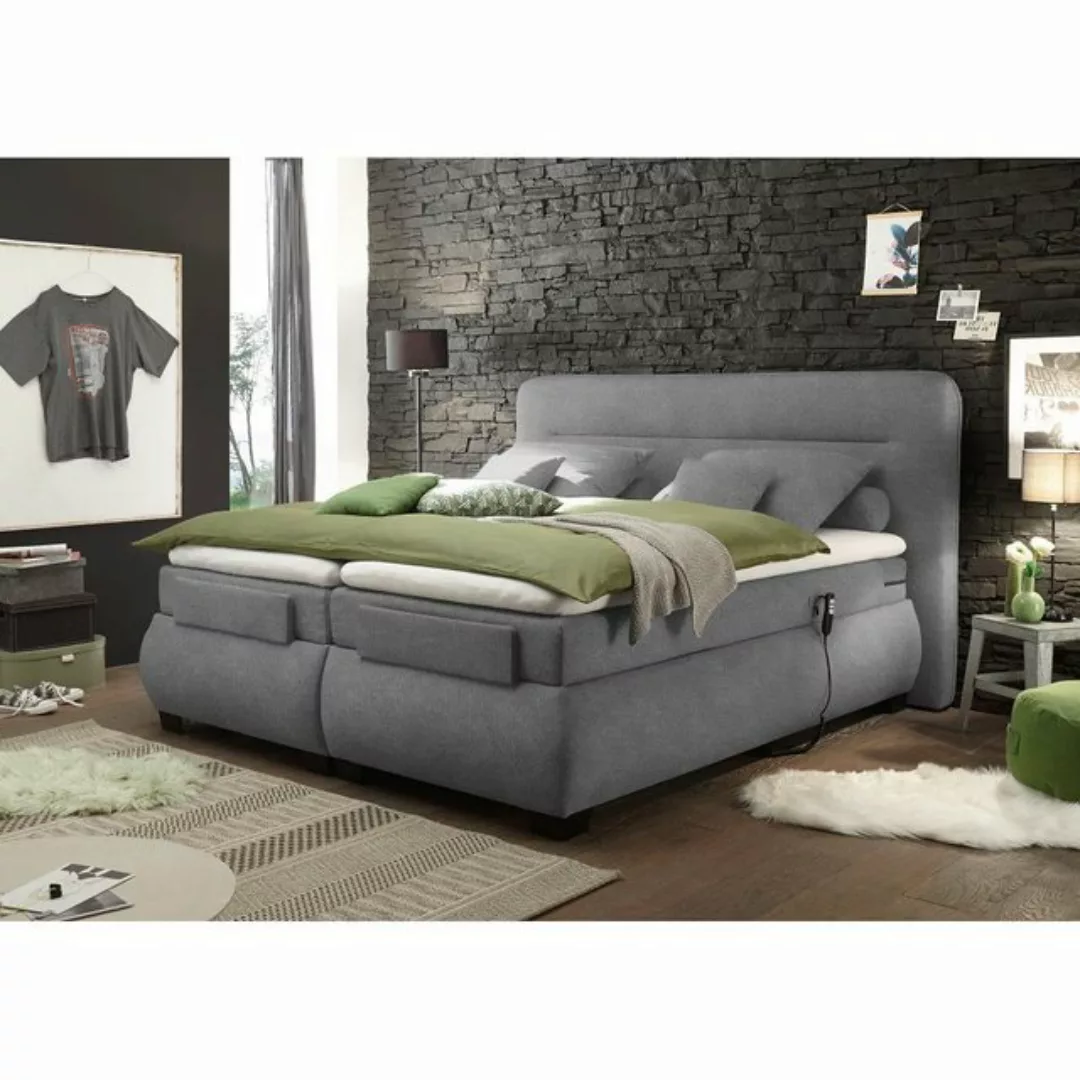 Boxspringbett 180x200 cm elektrisch verstellbar EDIRNE-09 in Uran 03 dark g günstig online kaufen