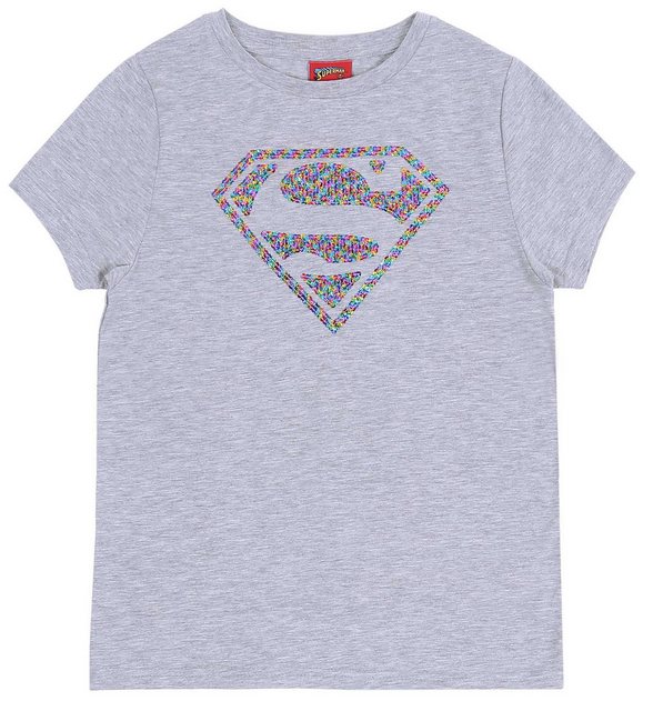 Sarcia.eu Kurzarmshirt Graues T-Shirt mit Pailletten Superman M günstig online kaufen