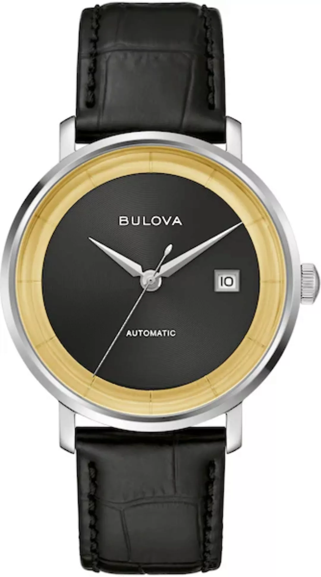 Bulova Automatikuhr »96B406«, Armbanduhr, Herrenuhr, Damenuhr, Lederarmband günstig online kaufen