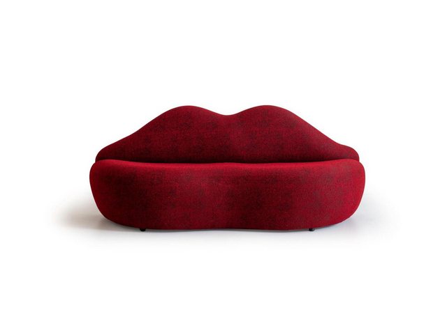 Xlmoebel Sofa Stilvolles rotes Designer-Sofa mit 3 Sitzplätzen in Lippenfor günstig online kaufen