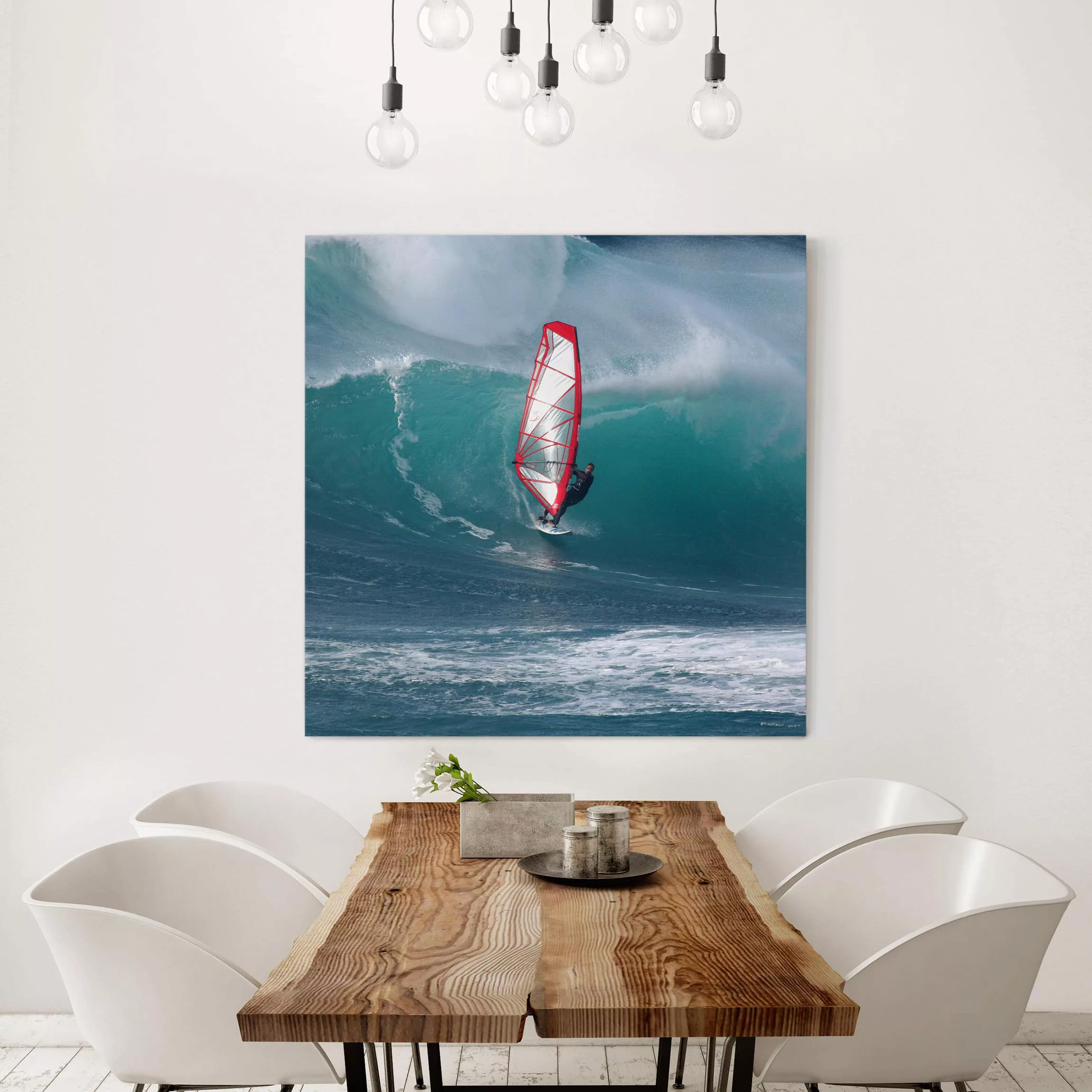 Leinwandbild Sport - Quadrat The Surfer günstig online kaufen