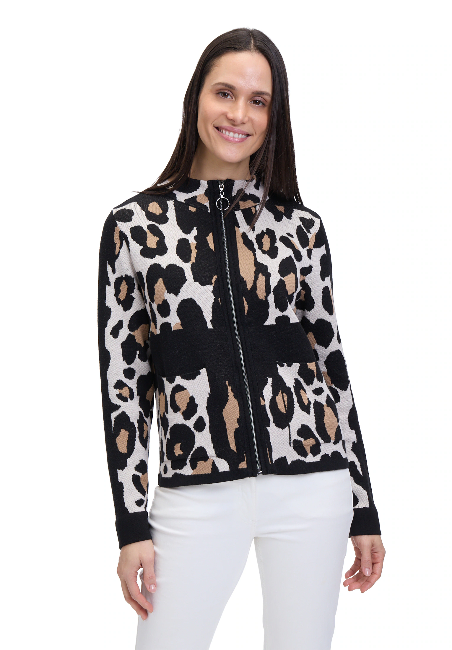 Betty Barclay Strickjacke "Betty Barclay Feinstrickjacke mit Jacquard", Jac günstig online kaufen