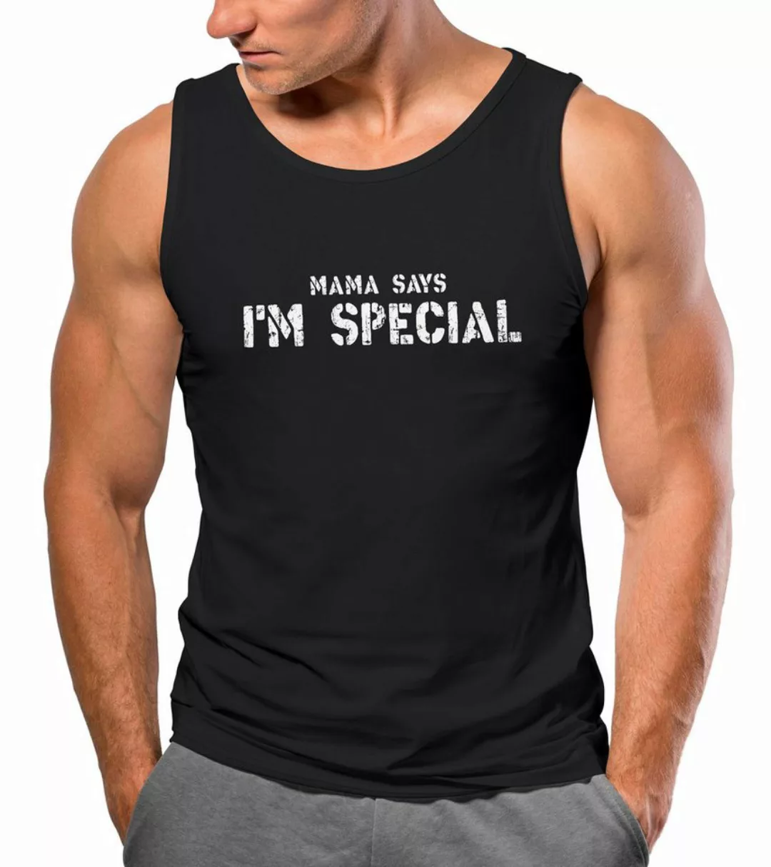 Neverless Tanktop Herren Tank-Top Spruch lustig Mama Says I Am Special Iron günstig online kaufen