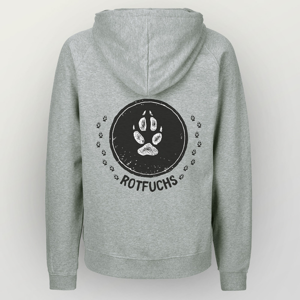 "Trittsiegel Rotfuchs" Männer Zip Hoody Aus Reiner Biobaumwolle (Kba) günstig online kaufen