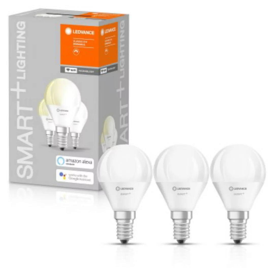 LEDVANCE SMART+ LED CLASSIC P 40 BOX K DIM Warmweiß WiFi Matt E14 Tropfen 3 günstig online kaufen