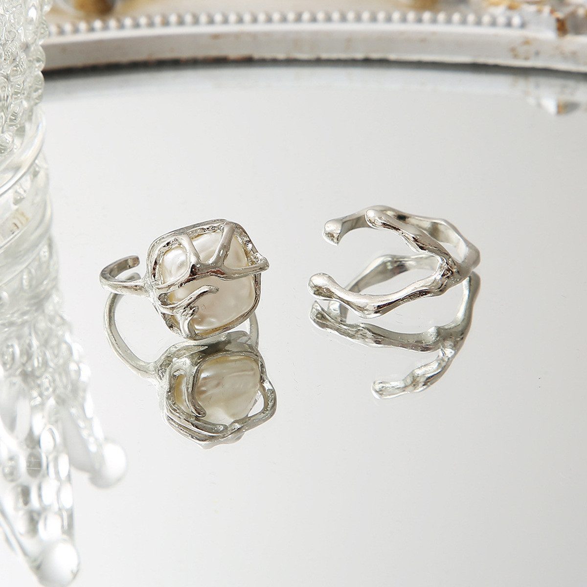 KARMA Ring-Set 2er Set Damenring Silber günstig online kaufen