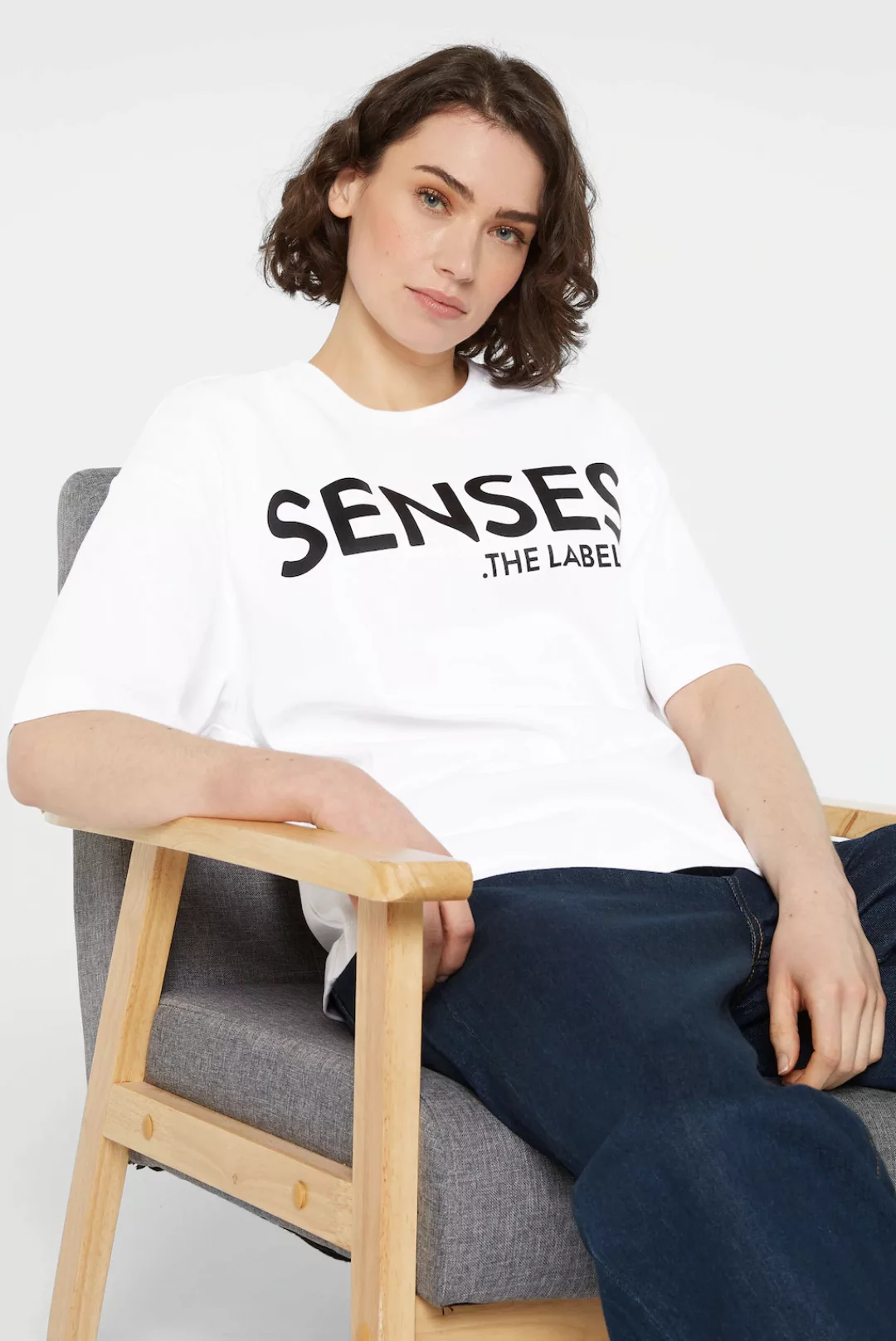 SENSES.THE LABEL Rundhalsshirt, aus Baumwolle günstig online kaufen