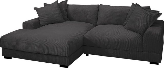 TRENDMANUFAKTUR Ecksofa "Zinal, aktuelles Design, mit 4 Zierkissen,", mit e günstig online kaufen