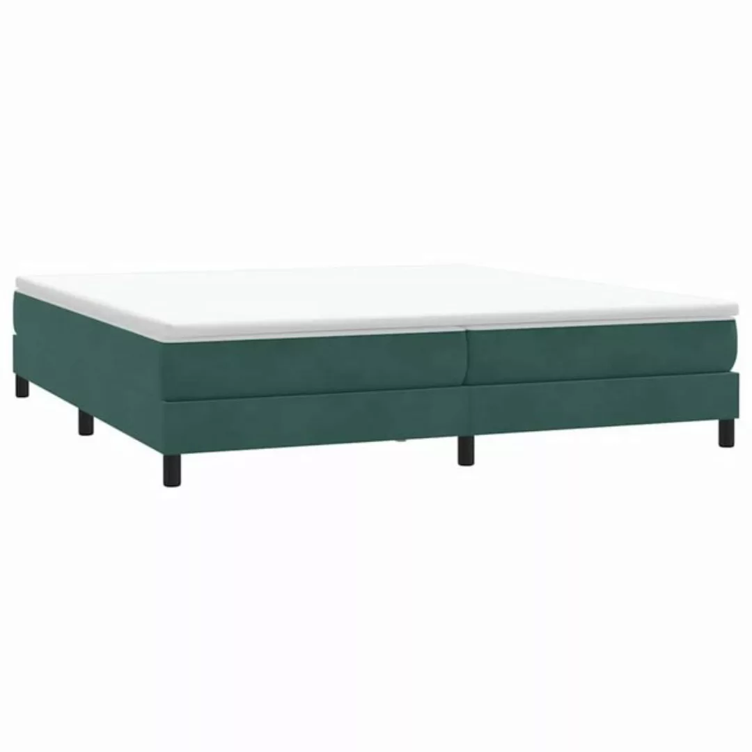 vidaXL Bett Boxspringbett ohne Matratze Dunkelgrün 200x210 cm Samt günstig online kaufen