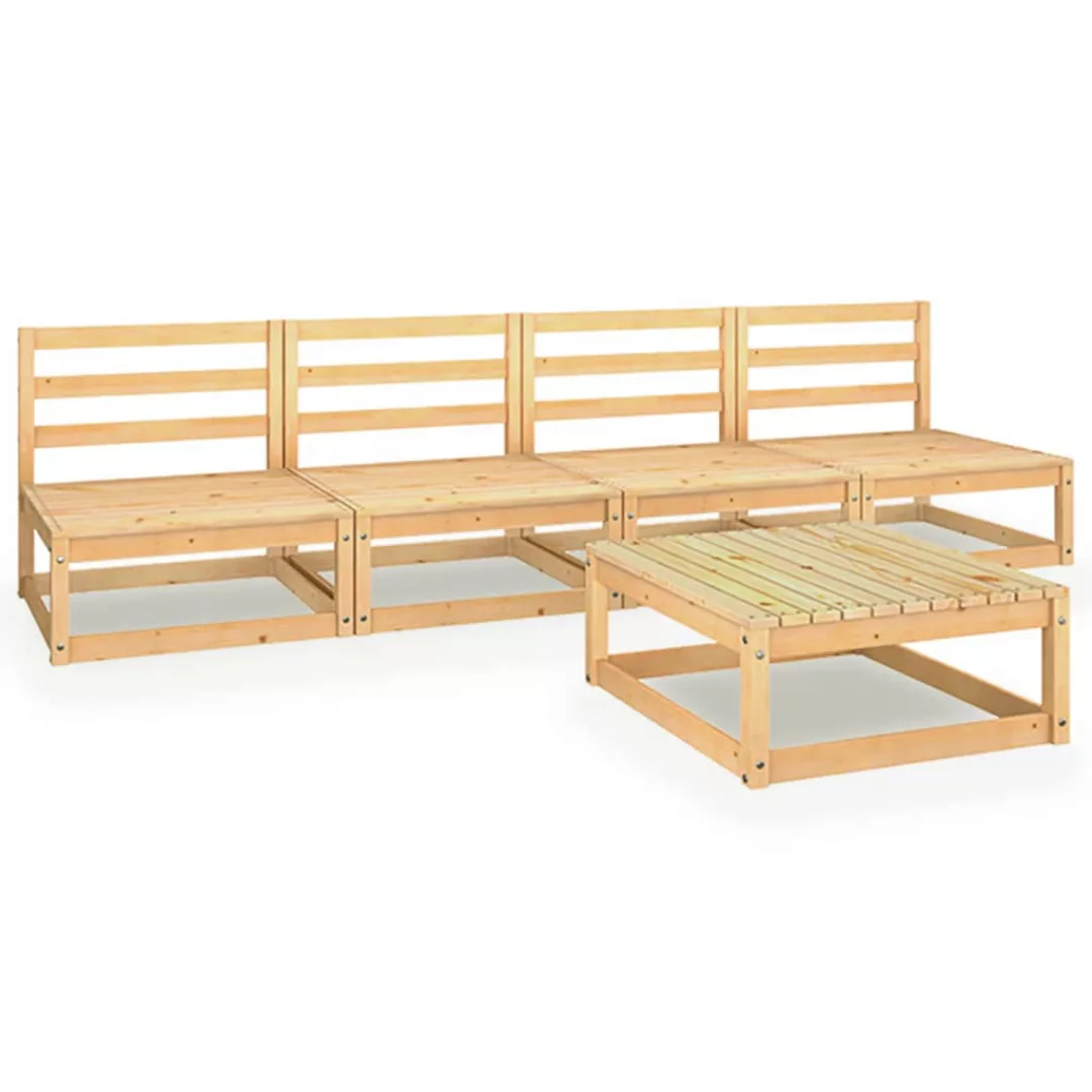 5-tlg. Garten-lounge-set Massivholz Kiefer günstig online kaufen