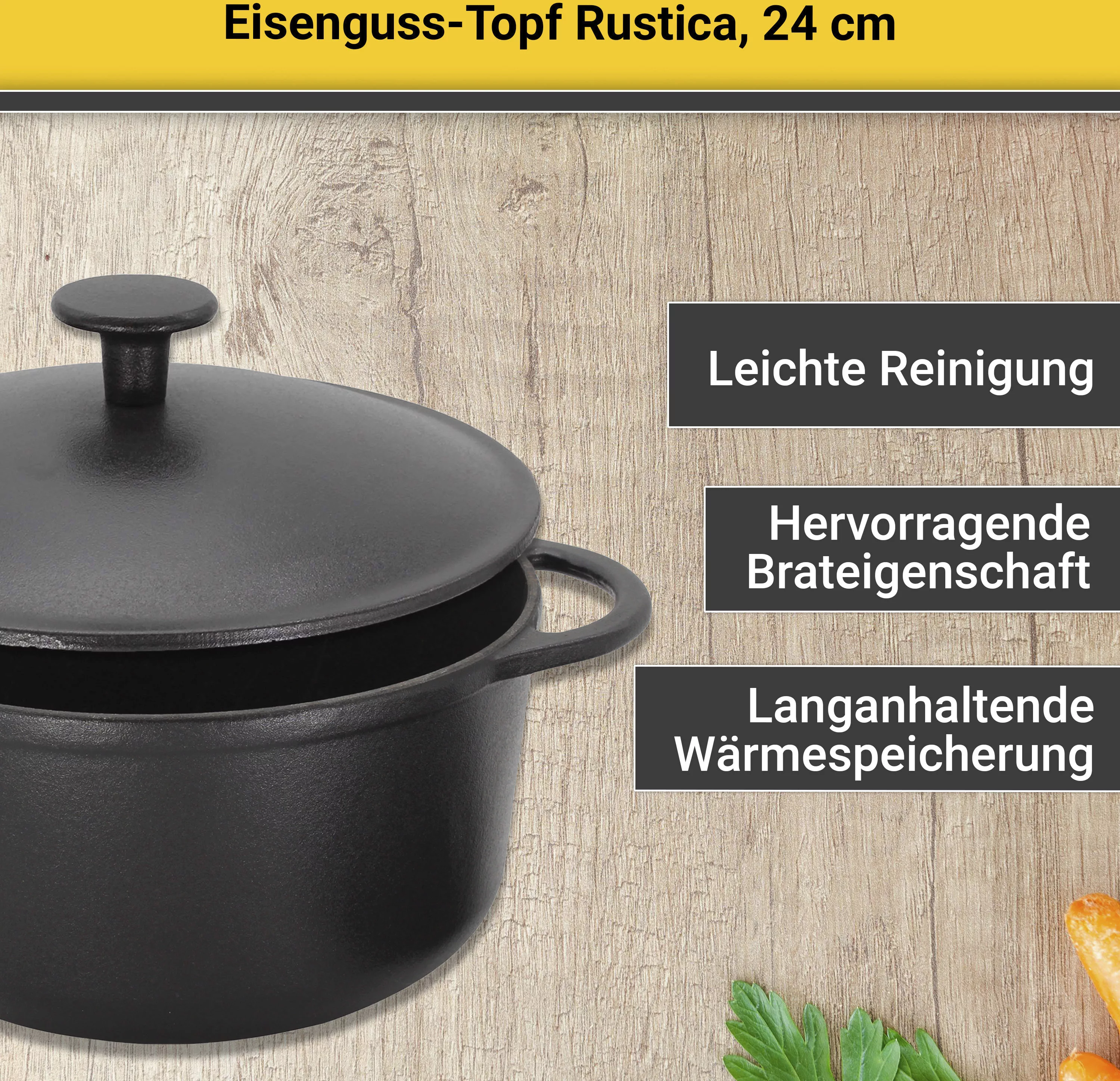 Krüger Fleischtopf »Rustica«, Eisenguss, (1 tlg.) günstig online kaufen