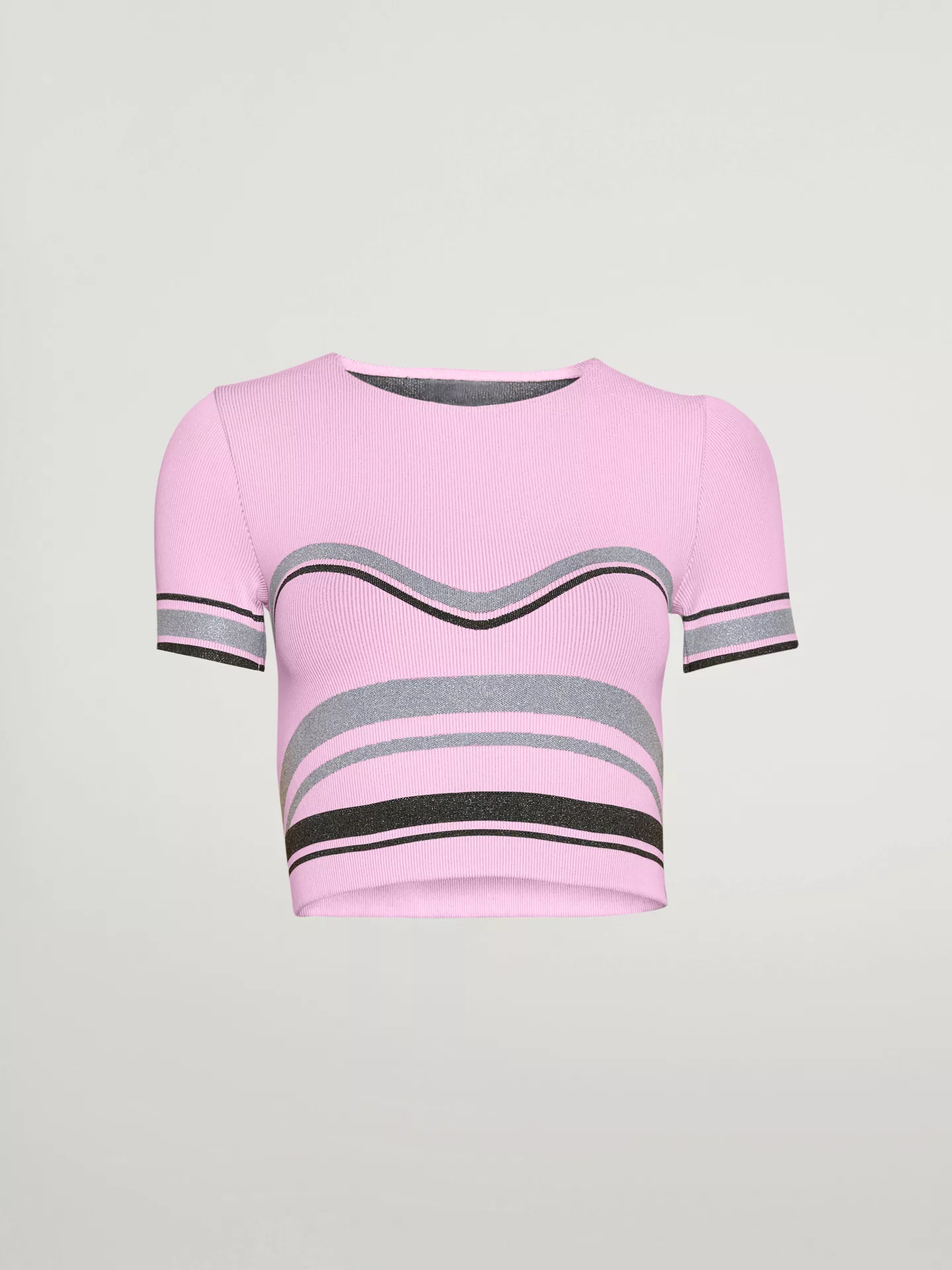 Wolford - Shaping Stripes Crop Top, Frau, prisma pink/silver/black, Größe: günstig online kaufen