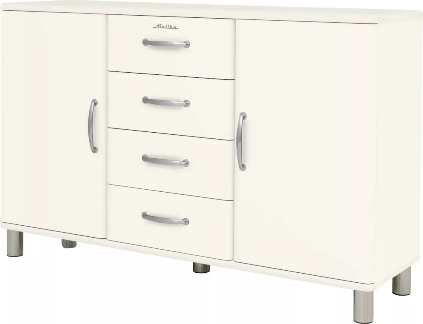 Tenzo Sideboard "Malibu", mit dem Malibu Logo auf der mittleren Schubladenf günstig online kaufen