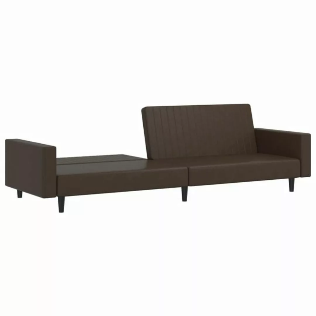 vidaXL Sofa Schlafsofa 2-Sitzer Braun Kunstleder günstig online kaufen