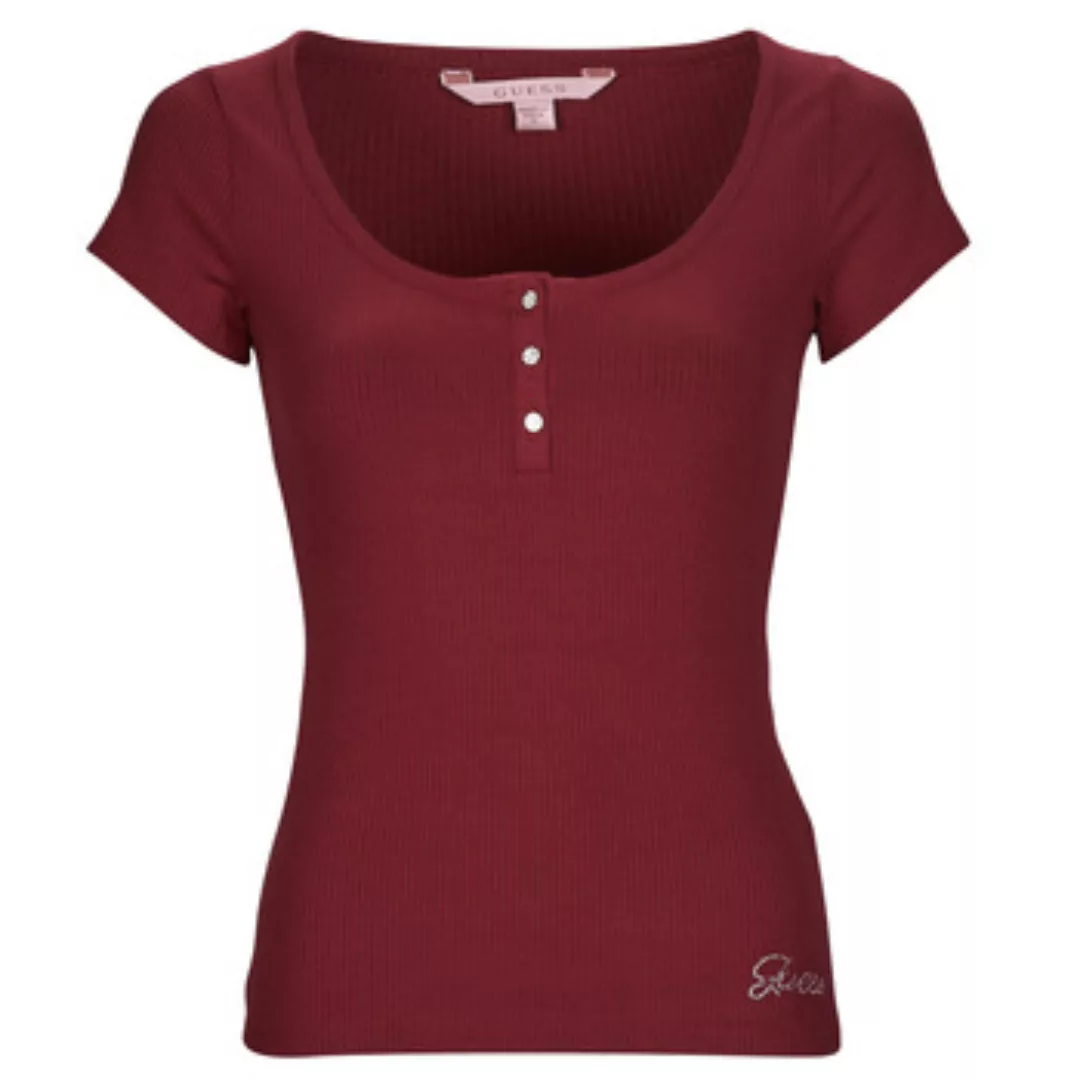 Guess  T-Shirt ES SS KARLEE JEWEL BTN HENLEY günstig online kaufen