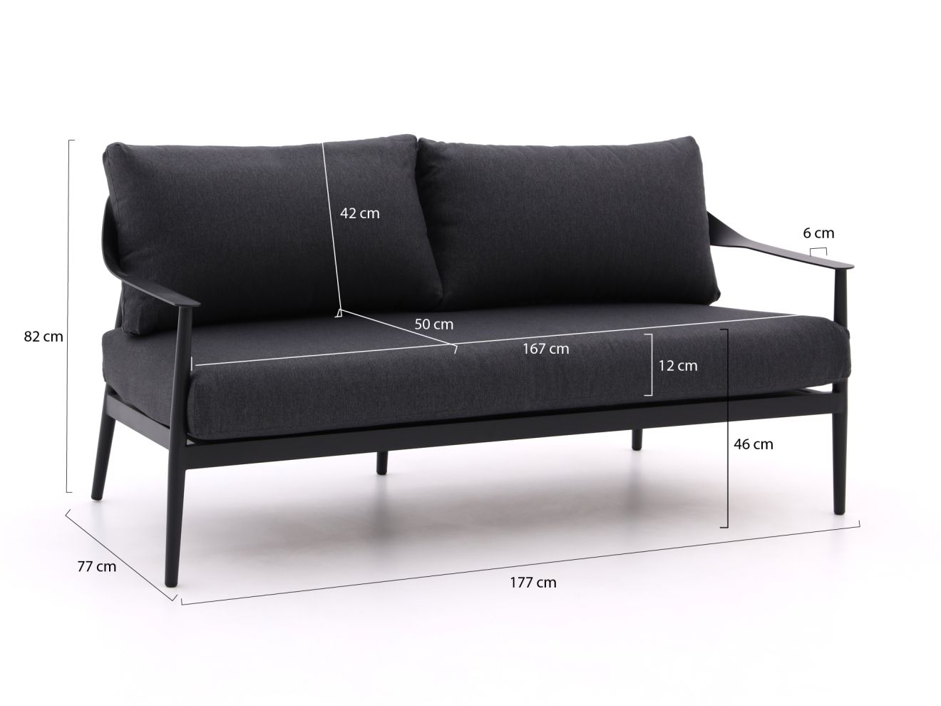 Bellagio Valli Gartensofa 177 cm günstig online kaufen