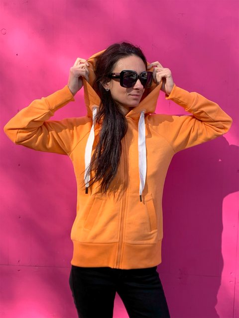 Elbsand Sweatjacke Hood Jacket Kelina Sunset Orange Melange günstig online kaufen