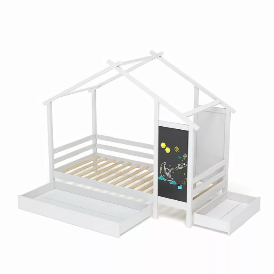 LuxeLiving Hausbett Holzbett Kinderbett Bodenbett Bettgestell, Massivholz B günstig online kaufen