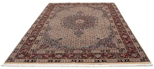 morgenland Wollteppich »Moud Medaillon Beige 290 x 196 cm«, rechteckig, 10 günstig online kaufen