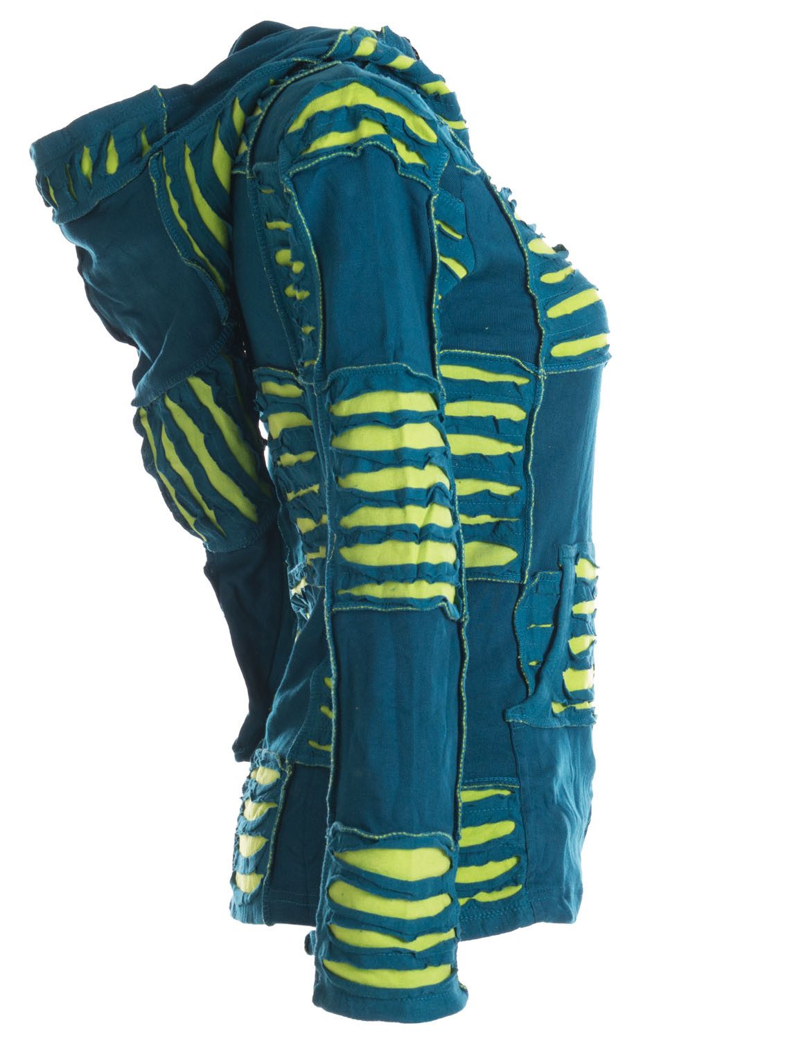 Vishes Kurzjacke Patchwork Jacke mit Cutwork günstig online kaufen