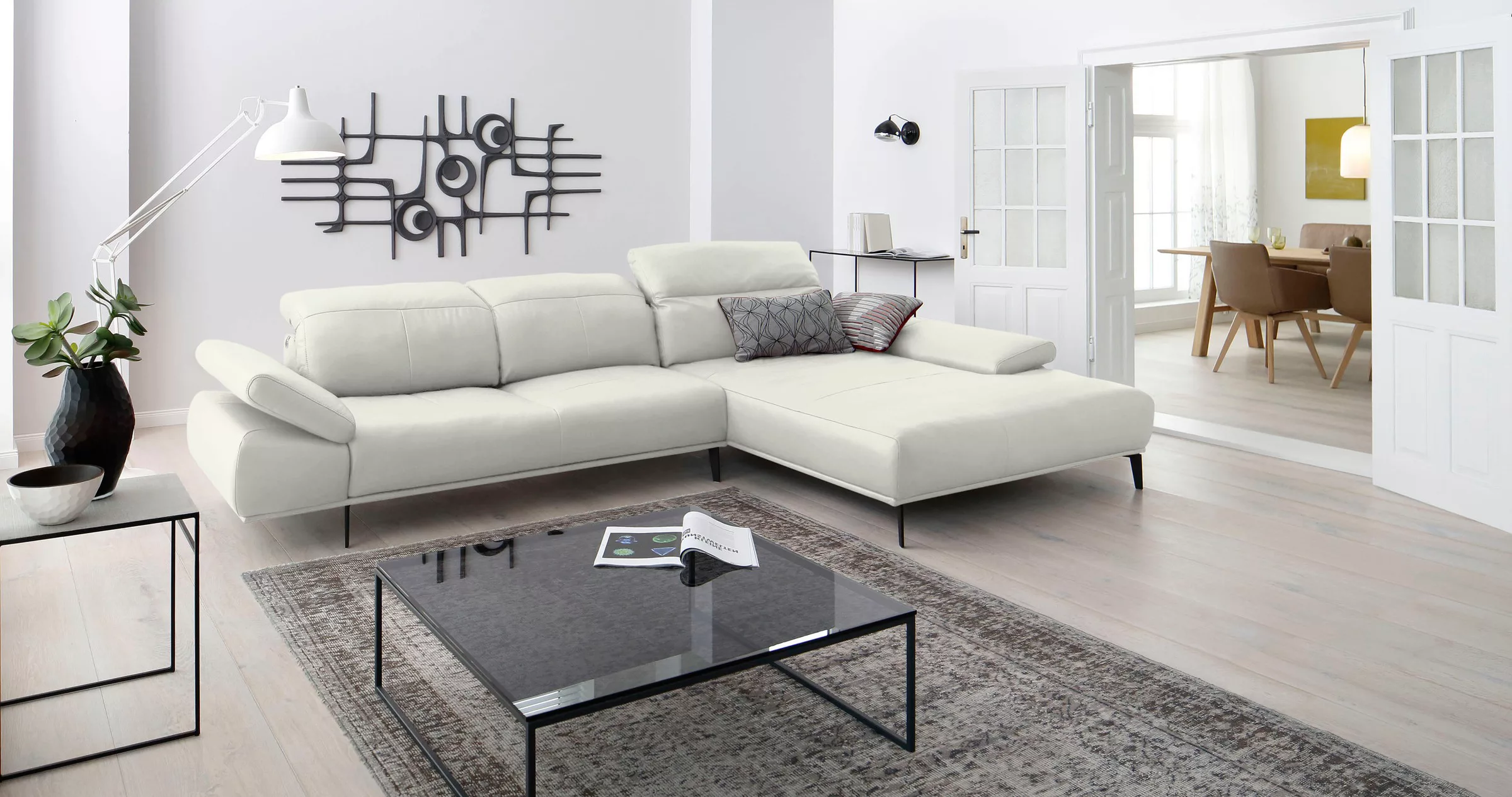 W.SCHILLIG Ecksofa "levi, Designsofa, elegant und zeitlos, bequem, L-Form", günstig online kaufen