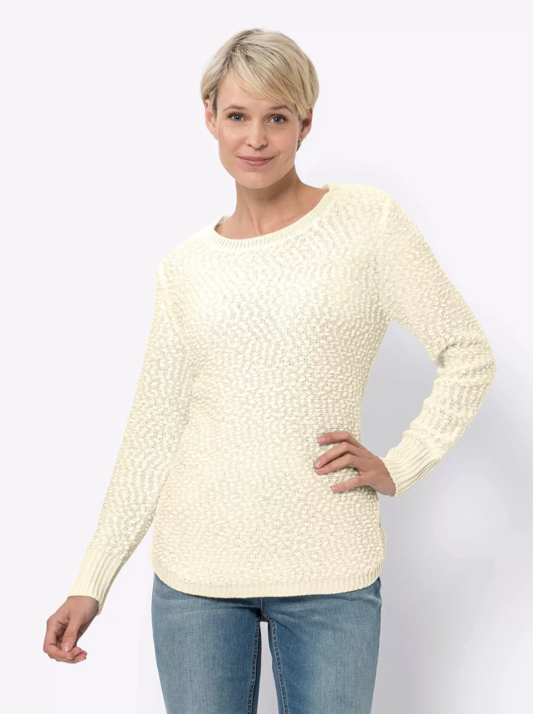 Classic Basics Rundhalspullover "Langarm-Pullover" günstig online kaufen