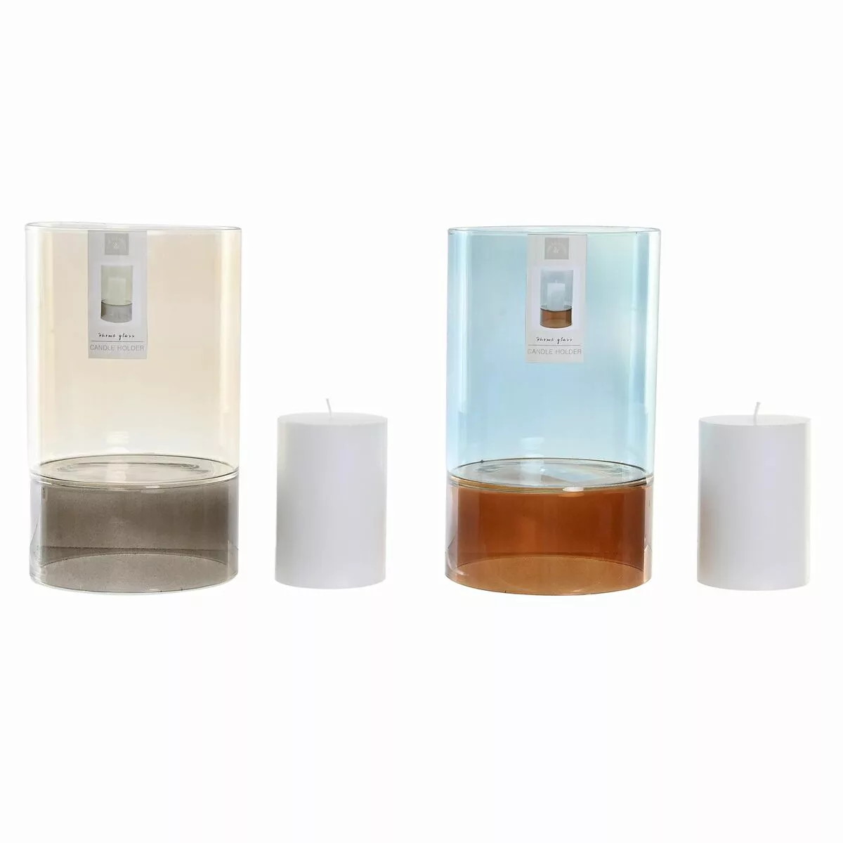 Kerzenschale Dkd Home Decor Kristall Zweifarbig Wachs (2 Stück) (13 X 13 X günstig online kaufen