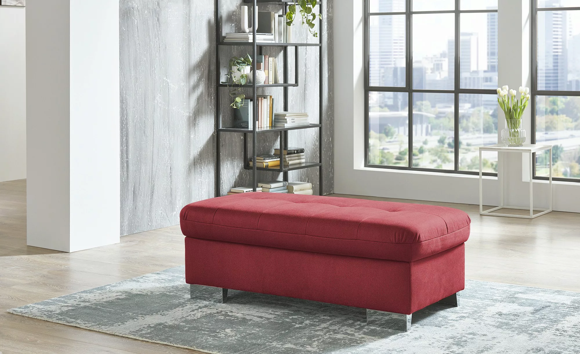 Lounge Collection Hocker  Inka ¦ rot ¦ Maße (cm): B: 130 H: 46 T: 65 Polste günstig online kaufen