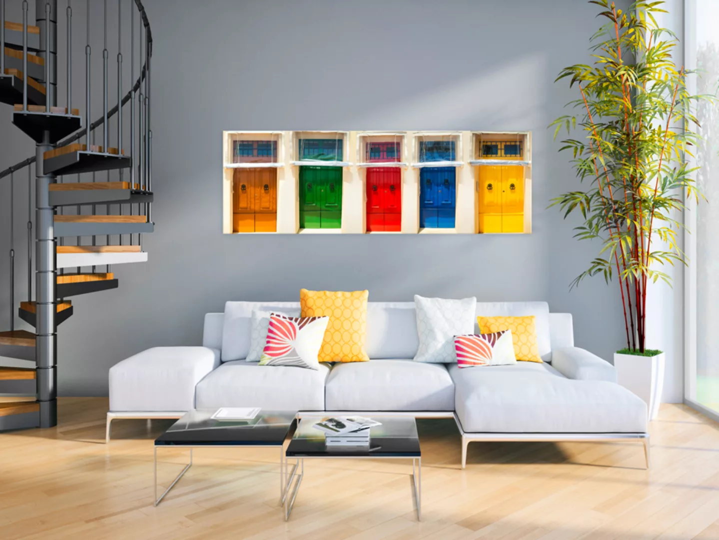 Wandbild - Colourful Doors günstig online kaufen