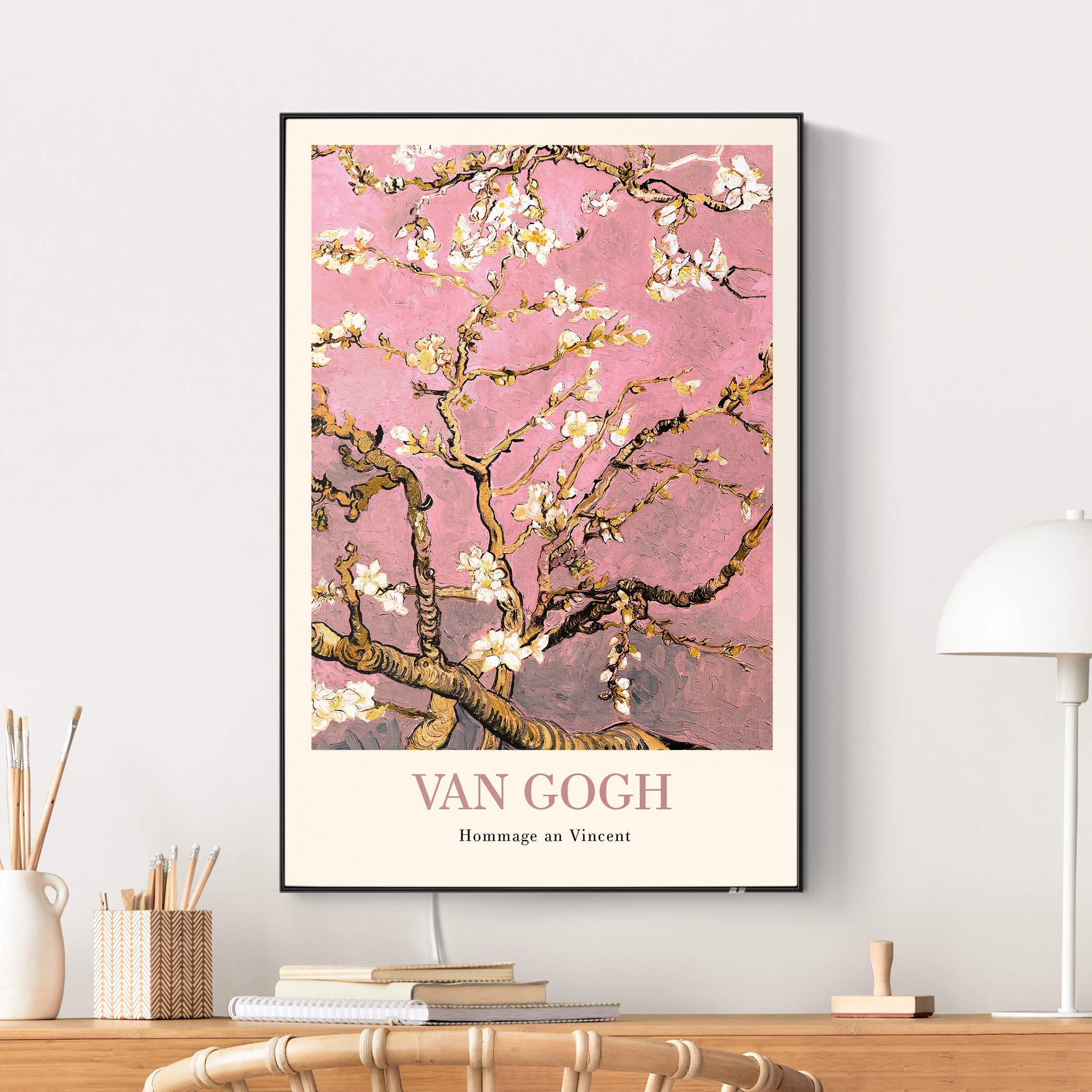 LED-Wechselbild Vincent van Gogh - Mandelblüte in rosa - Museumsedition günstig online kaufen