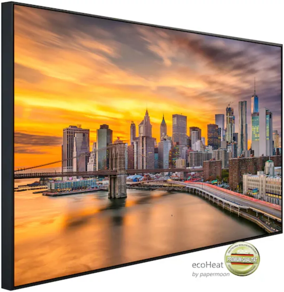 Papermoon Infrarotheizung »Manhattan Skyline Sonnenuntergang«, sehr angeneh günstig online kaufen