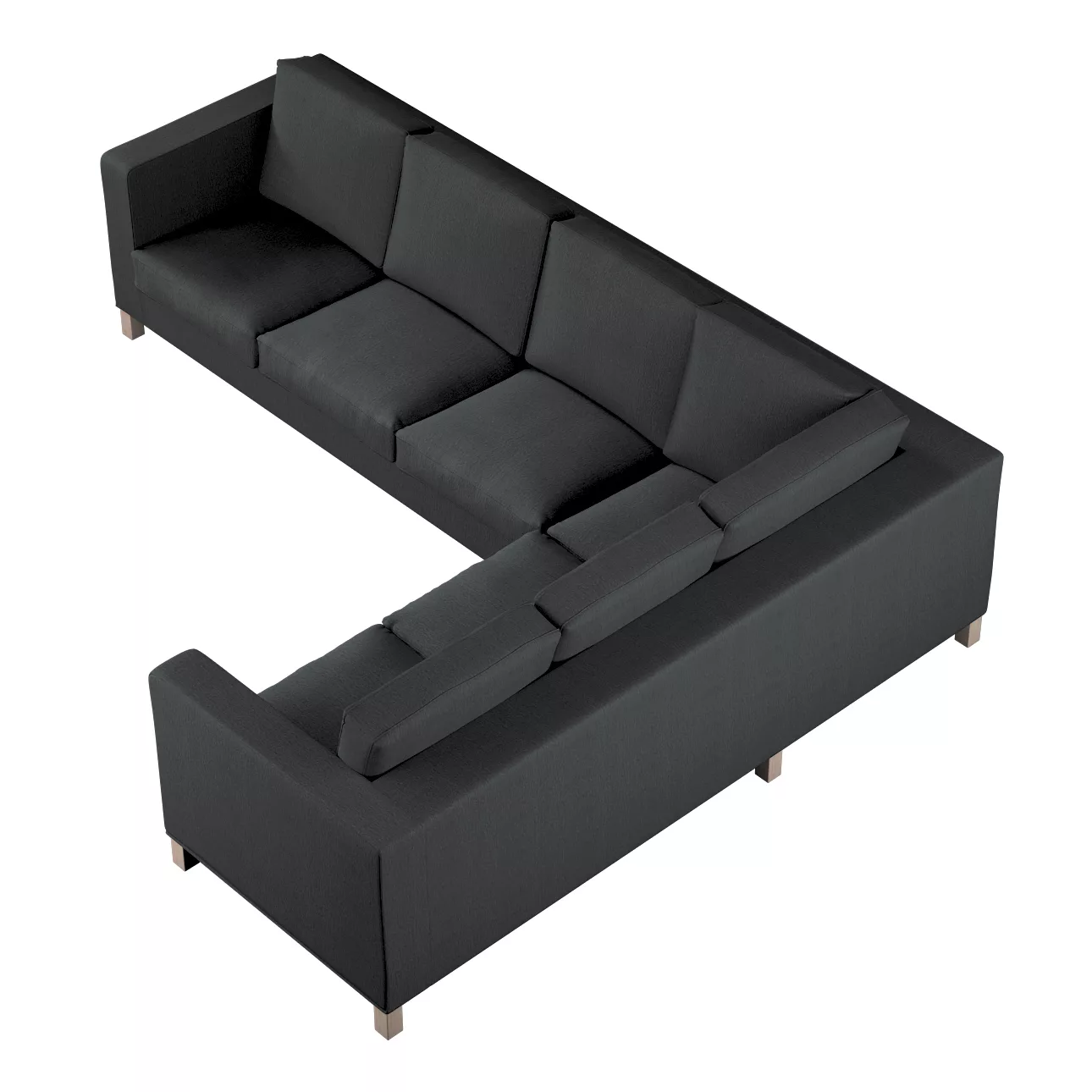 Bezug für Karlanda Sofa Ecke links, stahlgrau, 36cm x 30cm x 50cm, Chenille günstig online kaufen