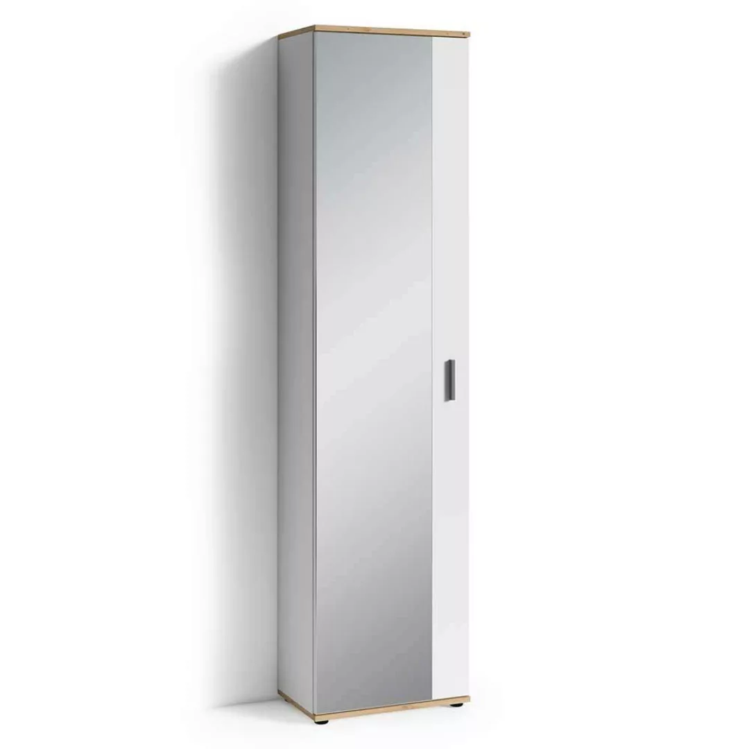 Dielenschrank mit Spiegel in modernem Design 196 cm hoch günstig online kaufen