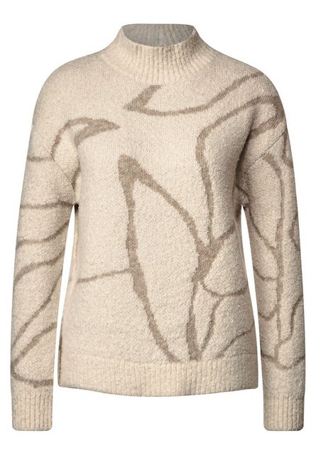 STREET ONE Strickpullover Boucle Dessin Sweater mit Stehkragen günstig online kaufen