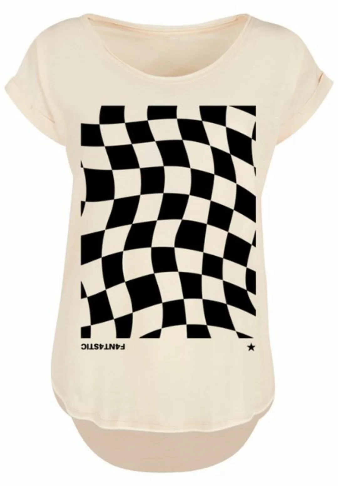 F4NT4STIC T-Shirt "Wavy Schach Muster", Print günstig online kaufen