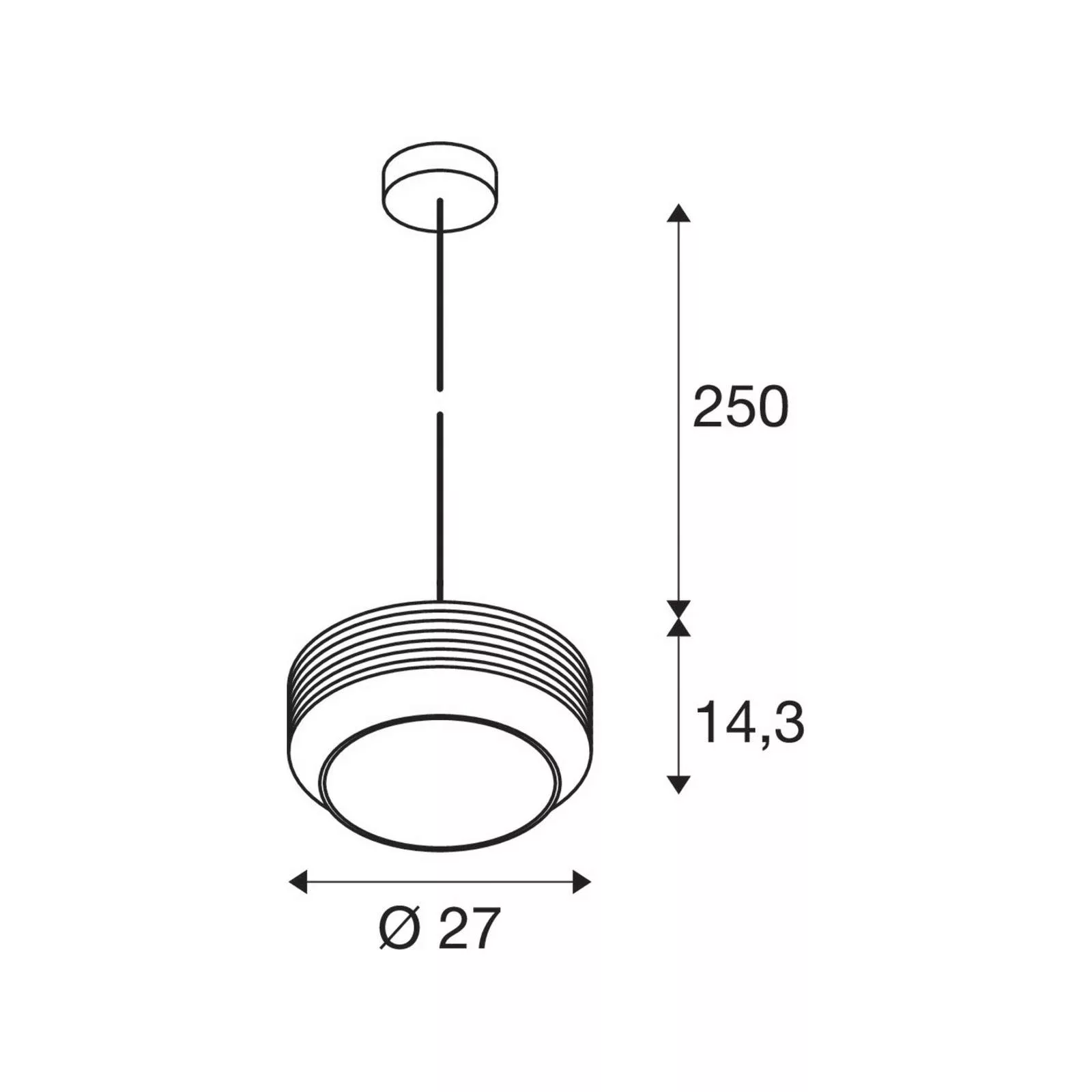 Pendellampe Pantilo Rope 27, silberfarben, Glas, Ø 27 cm günstig online kaufen