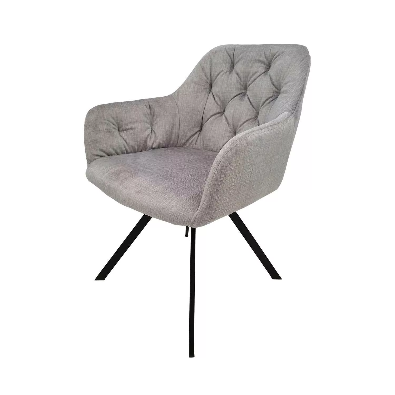 MeGusta Moderner Stuhl Drehstuhl 2er-Set Grau Polsterstuhl Esszimmerstuhl m günstig online kaufen