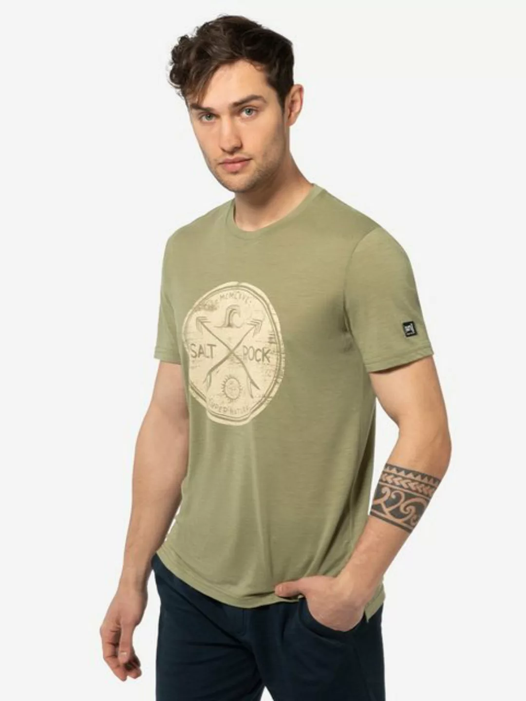 SUPER.NATURAL T-Shirt für Herren, Merino SALT & ROCK stylisch, atmungsaktiv günstig online kaufen