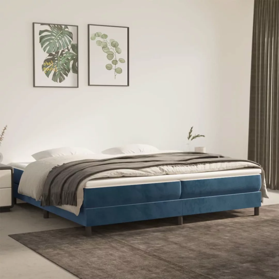 Vidaxl Boxspringbett Dunkelblau 200x200 Cm Samt günstig online kaufen