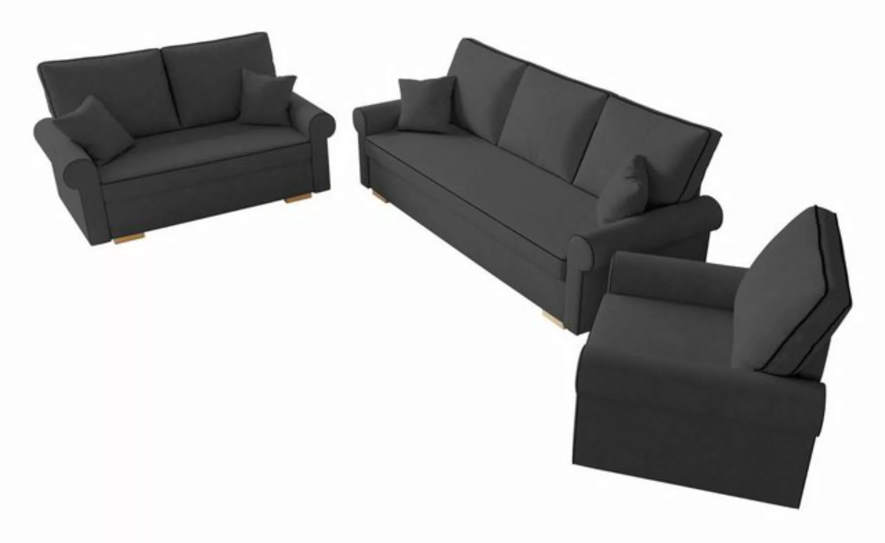 99rooms Polstergarnitur Pablo, (Set (3-tlg), bestehend aus 2-Sitzer Sofa, 3 günstig online kaufen