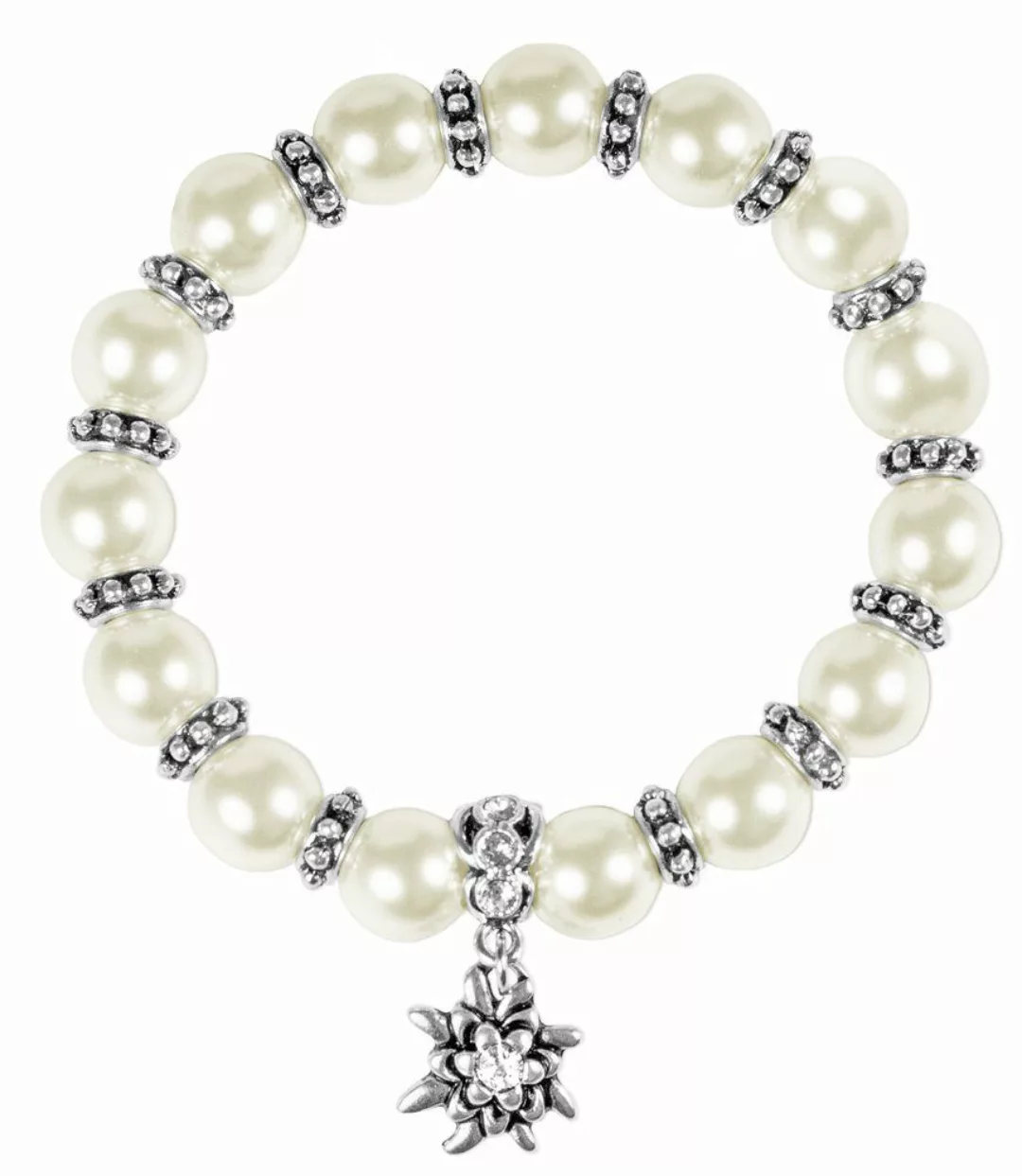 LUISIA® Armband Perlenarmband "Sinja" mit Edelweißanhänger günstig online kaufen