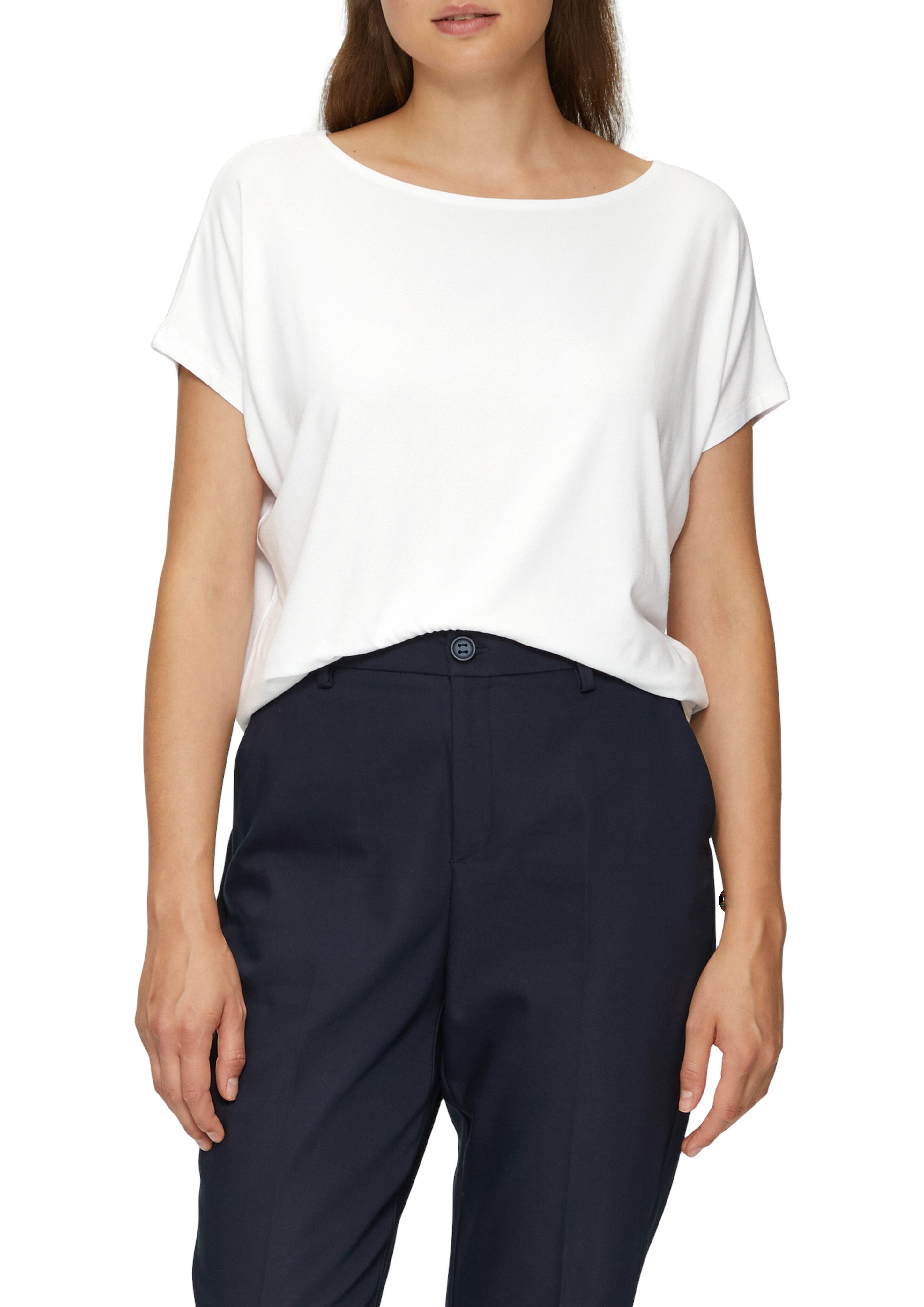 s.Oliver Shirttop Fließendes Jersey-Shirt mit überschnittenen günstig online kaufen