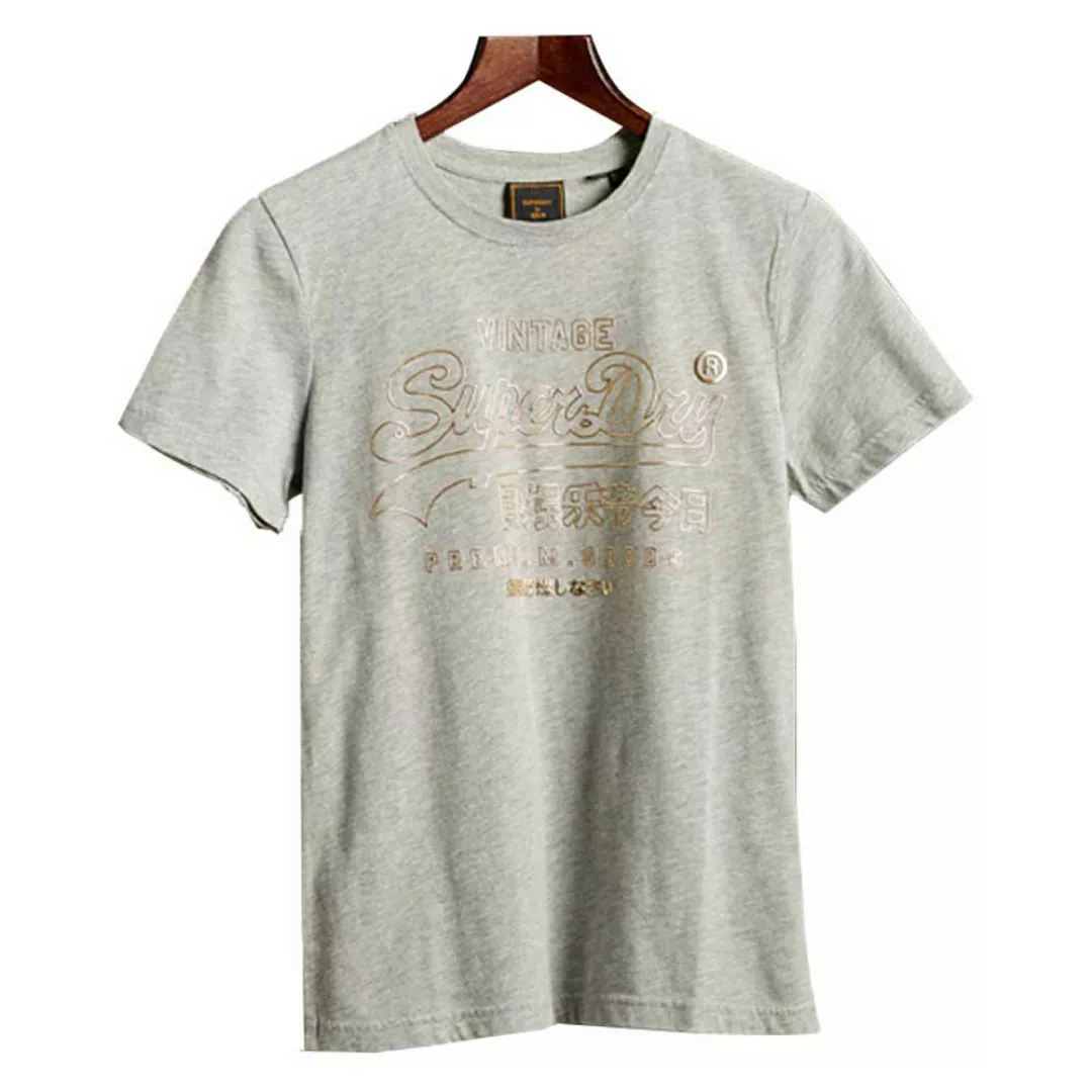 Superdry Vintage Logo Luster Kurzarm T-shirt L Grey Marl günstig online kaufen