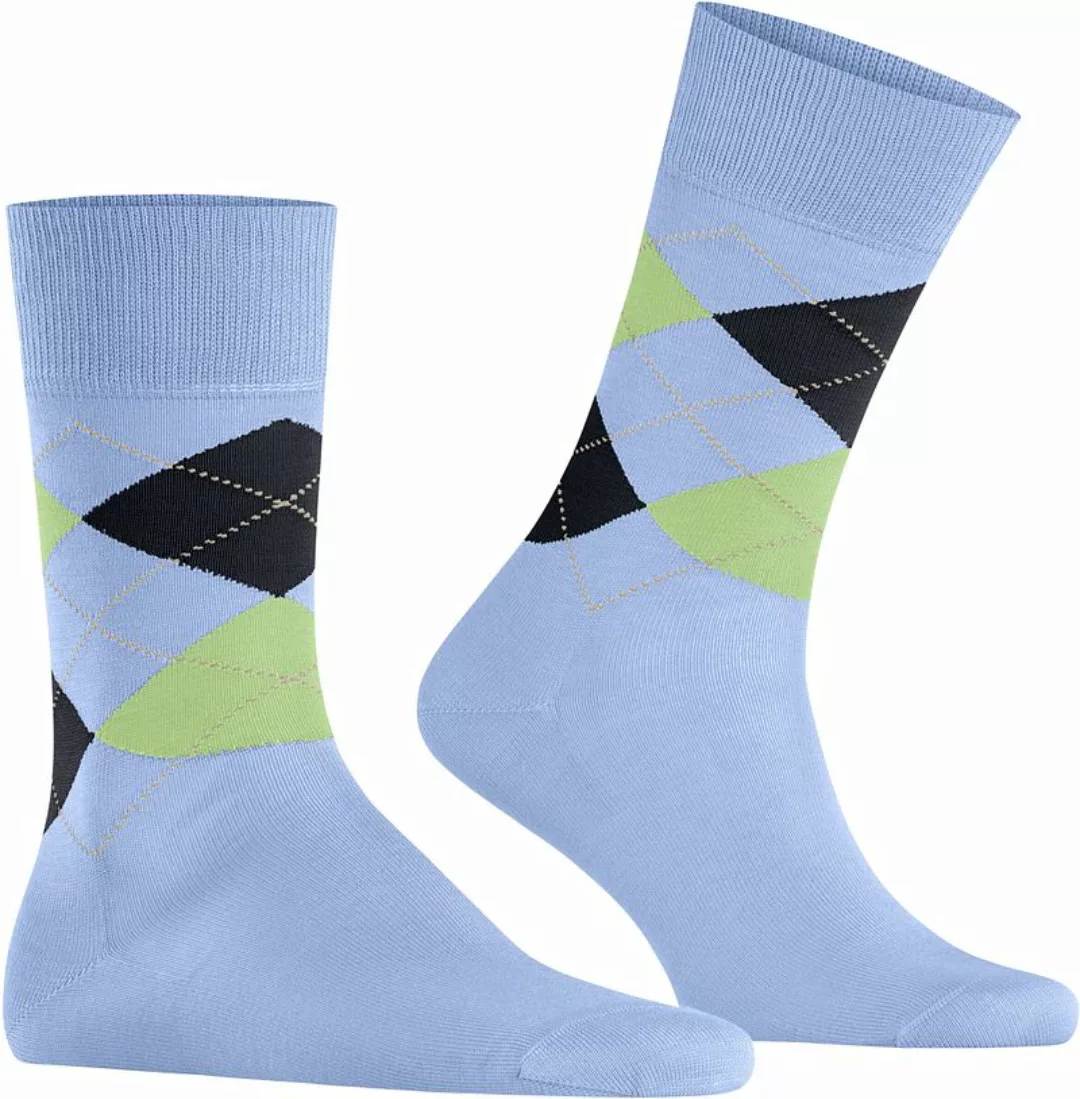 Burlington Manchester Socken Kariert Blau 6258 - Größe 40-46 günstig online kaufen