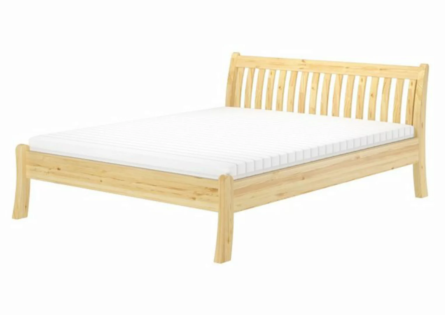 ERST-HOLZ Bett Modernes Kiefer-Doppelbett massiv 160x200 Bauart geschwungen günstig online kaufen