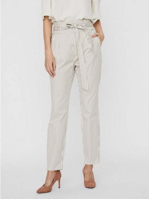 Vero Moda Stoffhose Gestreifte Business Stoffhose High Waist Paperbag Pants günstig online kaufen