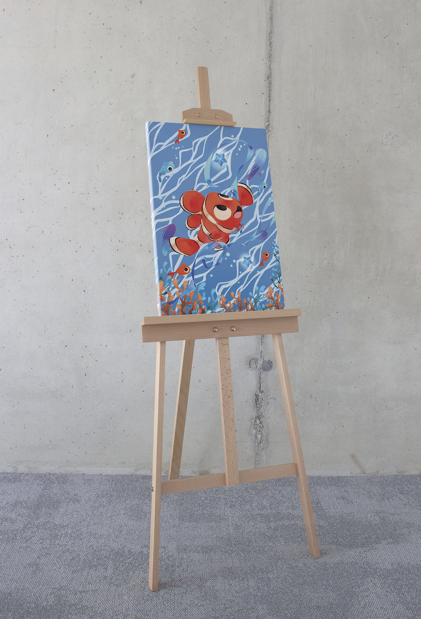 Komar Leinwandbild "Carefree Nemo - Größe 40 x 60 cm", Disney, (1 St., 40 x günstig online kaufen