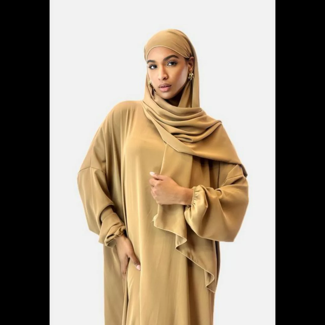 Elara Maxikleid Elara Damen Abaya mit Kopftuch (1-tlg) günstig online kaufen